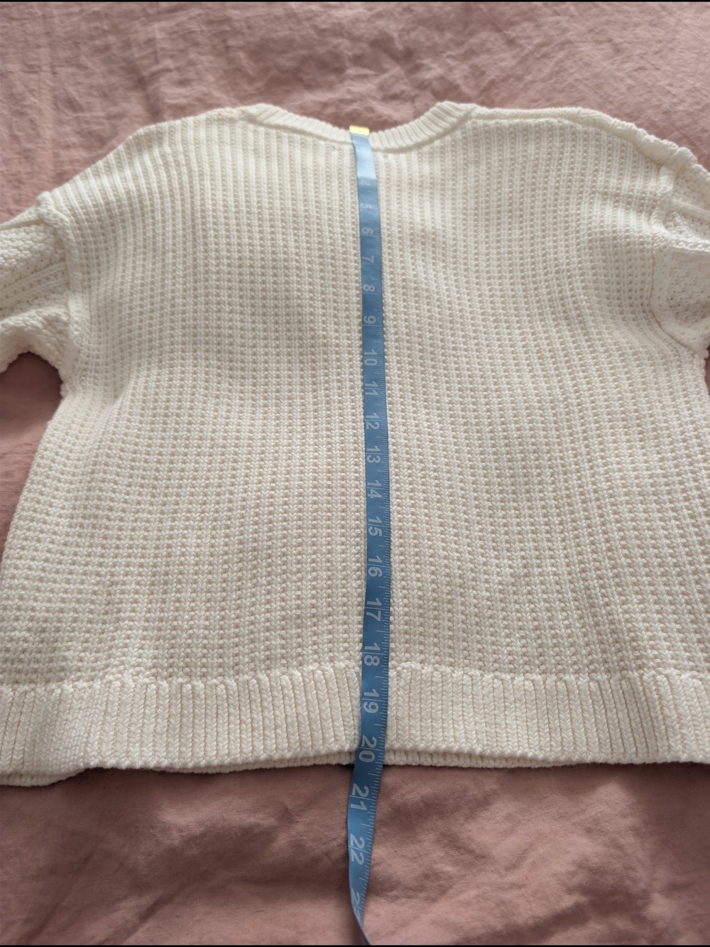 Quince 100% Organic Cotton Cable Knit Sweater Ivory Small NWT - Picture 8 of 8